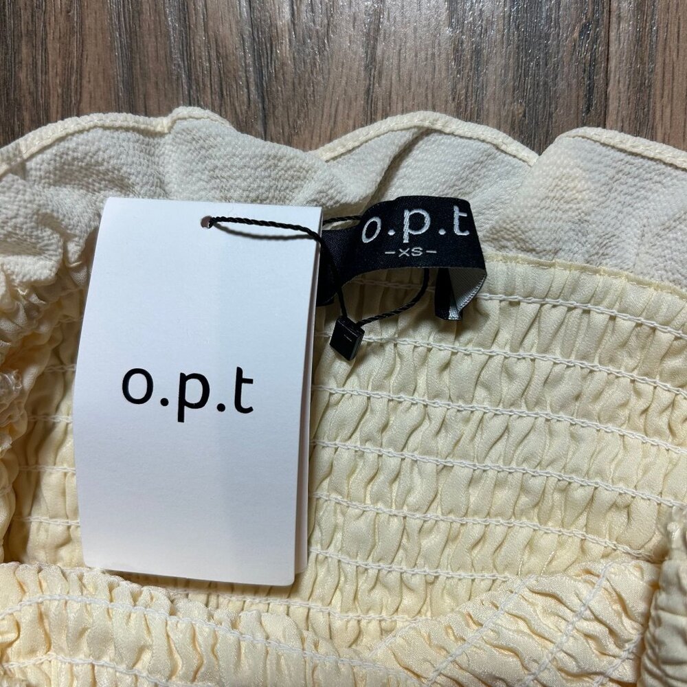O.P.T. Luane Ruffle Dress Women's Size XS in Off White Ivory New With Tags! - Picture 3 of 4